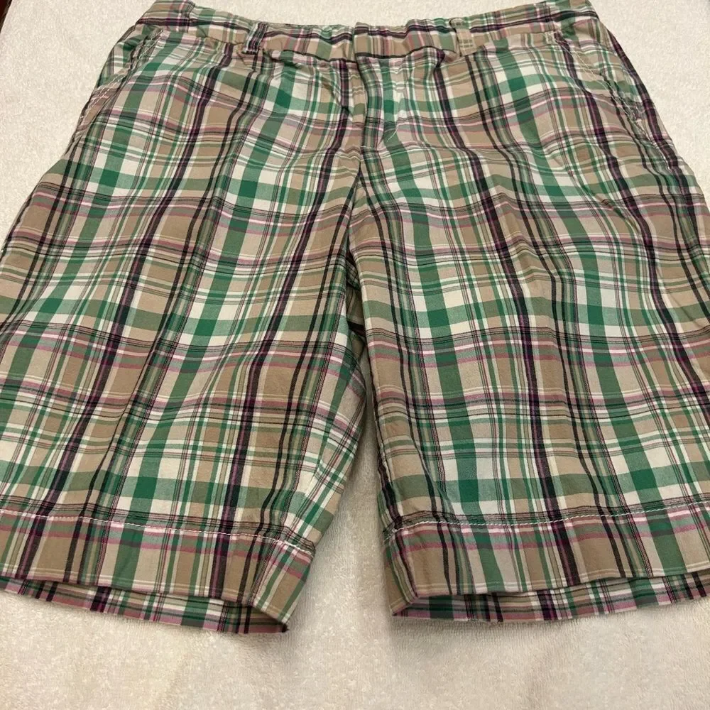 Merona size 12 Plaid Green and Pink Shorts - Picture 7 of 9
